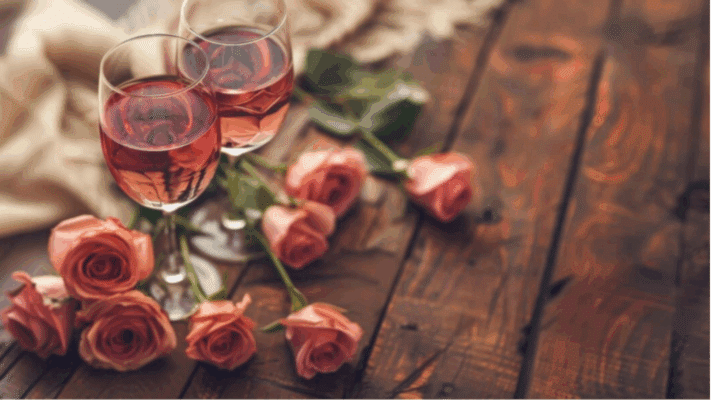 Sparkling rosé wine